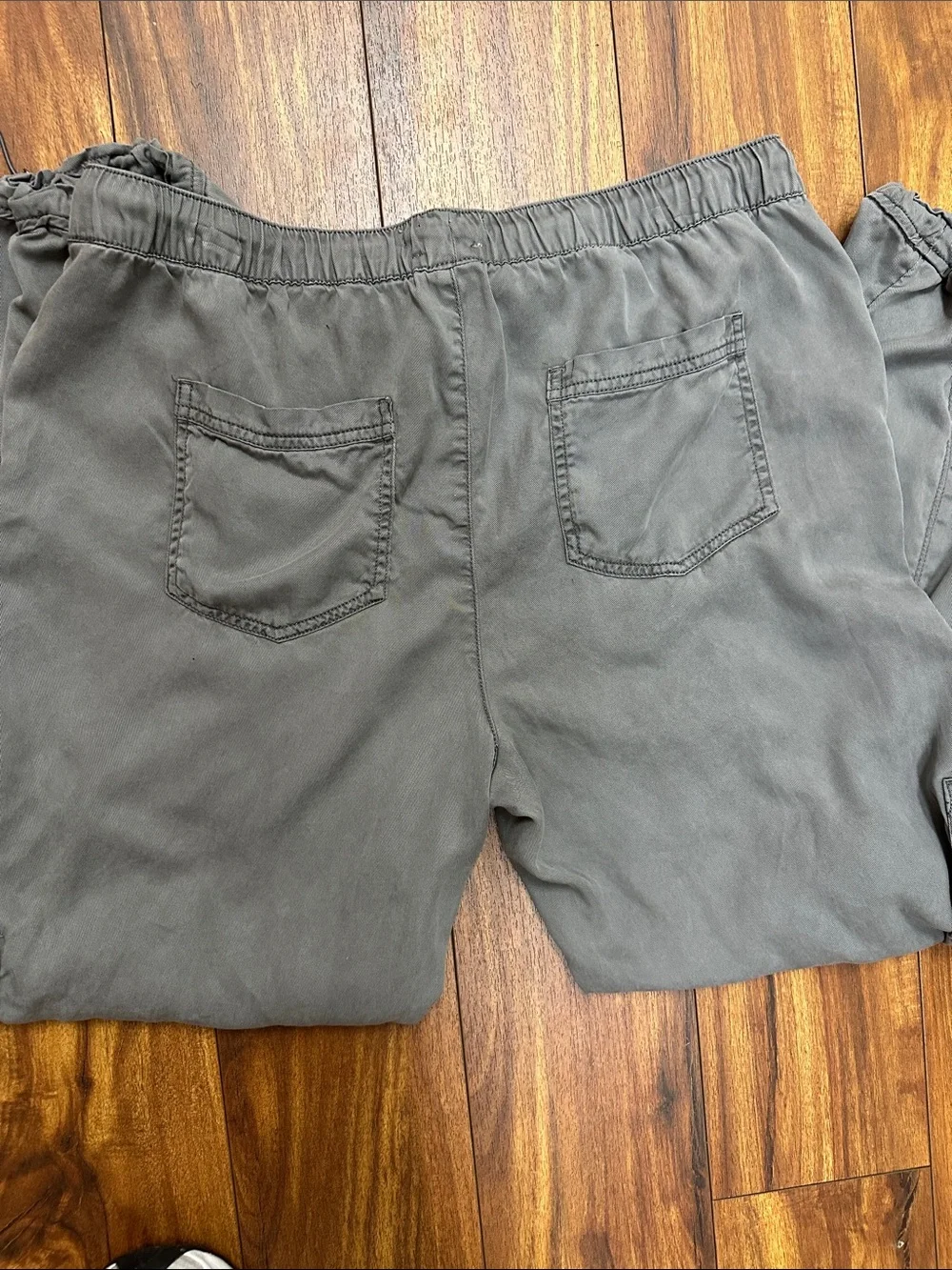 Nicole Miller Gray Drawstring Pants large